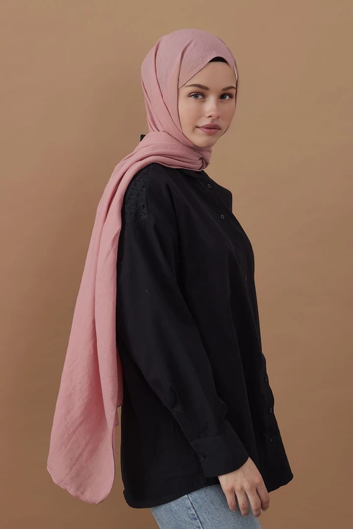 His Serisi Pamuk Şal- Şeker Pembe