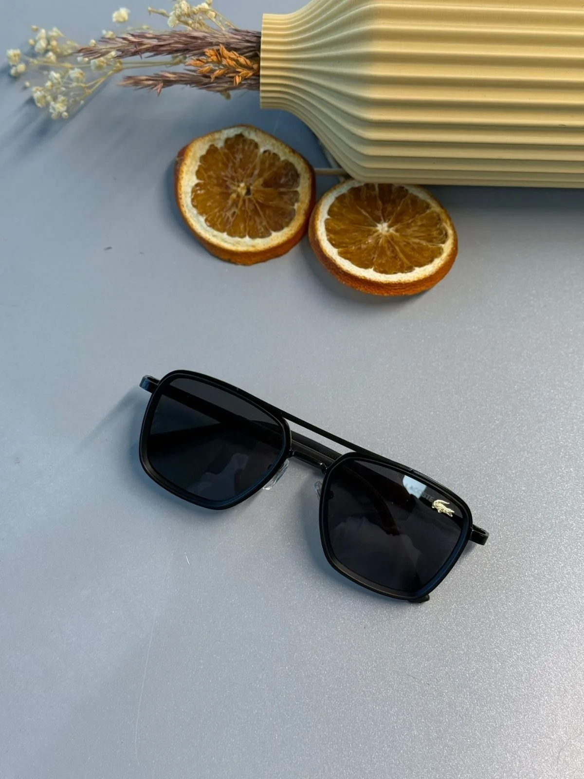 Lacoste Unisex Güneş Gözlüğü -  Siyah logo cam