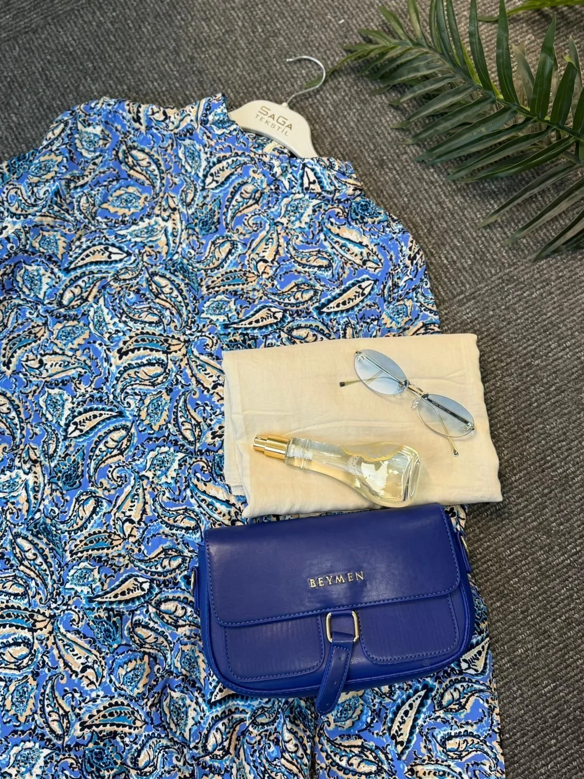 Mona Elbise - 1226- Mavi